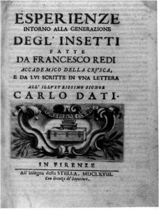 Francesco Redi, frontespizio