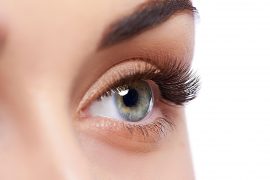 70731665 - closeup shot of female eye with day makeup pupilla