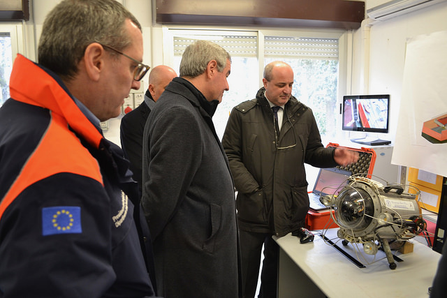 Centro di Protezione Civile, visita del capo del dipartimento Borrelli a Unifi