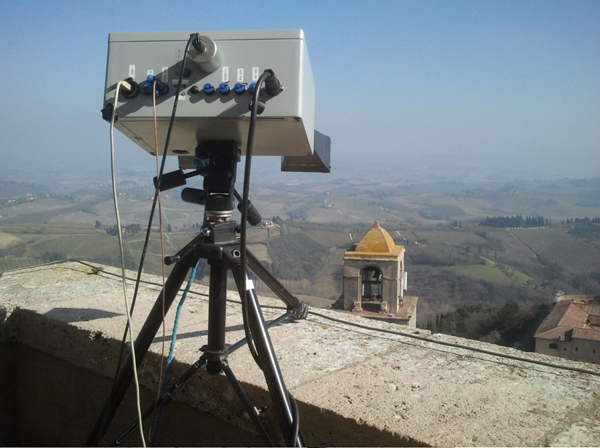 Radar Interferometrico installato sulla Torre Grossa