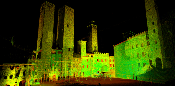 Rilievo laser scanner piazza