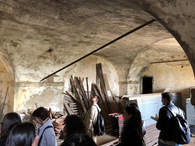 Studenti del Laboratorio di Restauro a Villa La Quiete