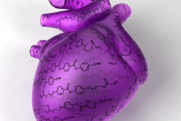 La rappresentazione schematica di un cuore artificiale basato su un innovativo cristallo liquido elastomerico capace di contrarsi sotto stimolo luminoso materiali intelligenti