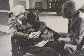 Eugenio Montale con Jorge Luis Borges, Milano, aprile 1977