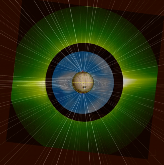 FOTO Solar Orbiter/Metis Team/ ESA & NASA; Mauna Loa Solar Observatory/HAO/NCAR/NSF; Predictive Science Inc./NASA/NSF/AFOSR; NASA/SDO/AIA