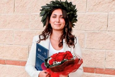 Ottica, Enxhi Rrutja, il giorno della laurea