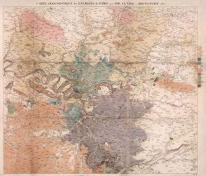 La prima carta geologica tesa a delucidare la storia della terra, pubblicata a Parigi da Georges Cuvier nel 1810 - Biblioteca di Botanica- Sistema bibliotecario dell'Ateneo