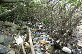 Inquinamento da plastica sulle coste di Hong Kong