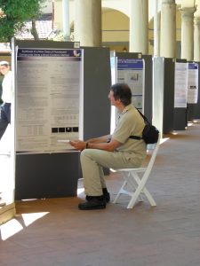 Morten Meldal a Firenze per EUROCOMBI4 nel 2007 nel Chiostro del Maglio