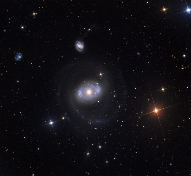 Le due galassie osservate dagli studenti Unifi, in alto quella protagonista dello studio pubblicato,  NGC4156. Per gentile concessione di Adam Block/Mount Lemmon SkyCenter/University of Arizona