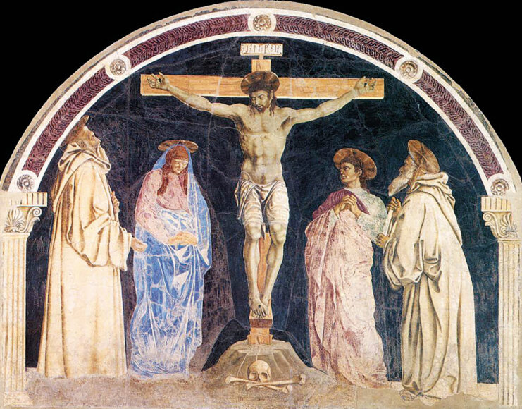 Andrea del Castagno, Crocifissione con Maria e Giovanni Evangelista e i Santi Benedetto e Romualdo, Firenze, Museo del Cenacolo di Sant'Apollonia (foto dal volume "Santa Maria degli Angeli a Firenze", per gentile concessione dell'editore)