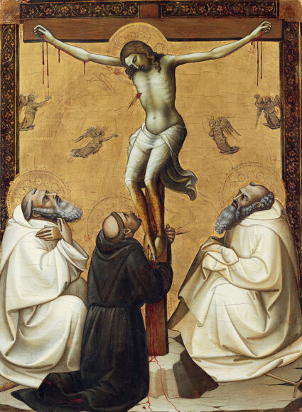 Lorenzo Monaco, Cristo Crocifisso fra i Santi Benedetto, Francesco e Romualdo, Altenburg, Lindenau Museum (foto dal volume "Santa Maria degli Angeli a Firenze", per gentile concessione dell'editore)