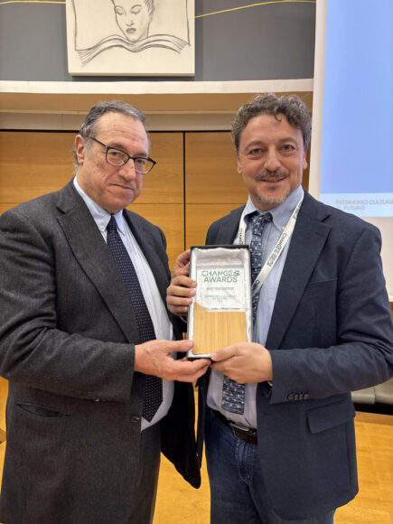 Rocco Furferi (a destra) con il presidente della Fondazione CHANGES Marco Mancini (Foto di Fondazione CHANGES)