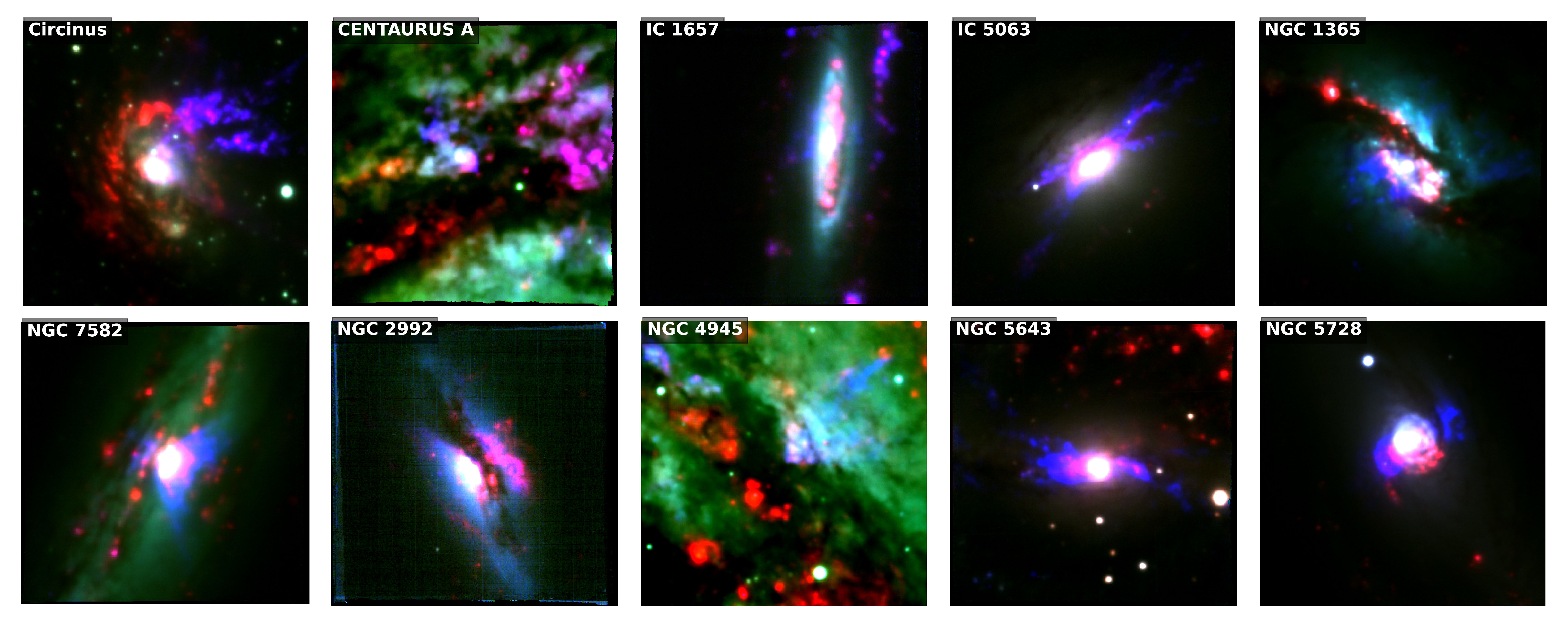 Alcune immagini RGB delle galassie analizzate