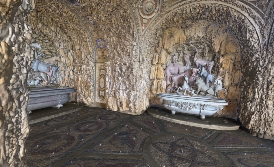 Immagine del modello digitale tridimensionale della grotta 