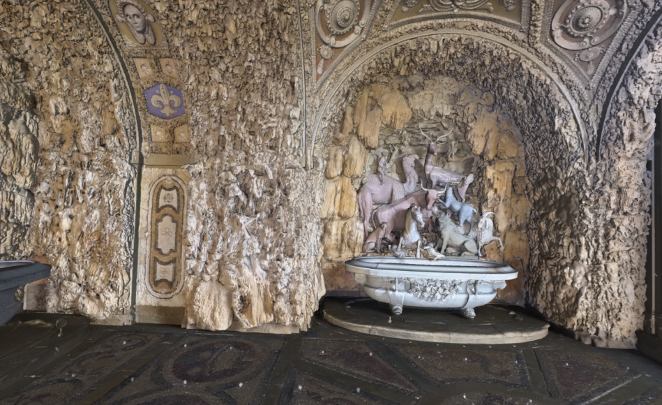 Immagine del modello digitale tridimensionale della grotta 