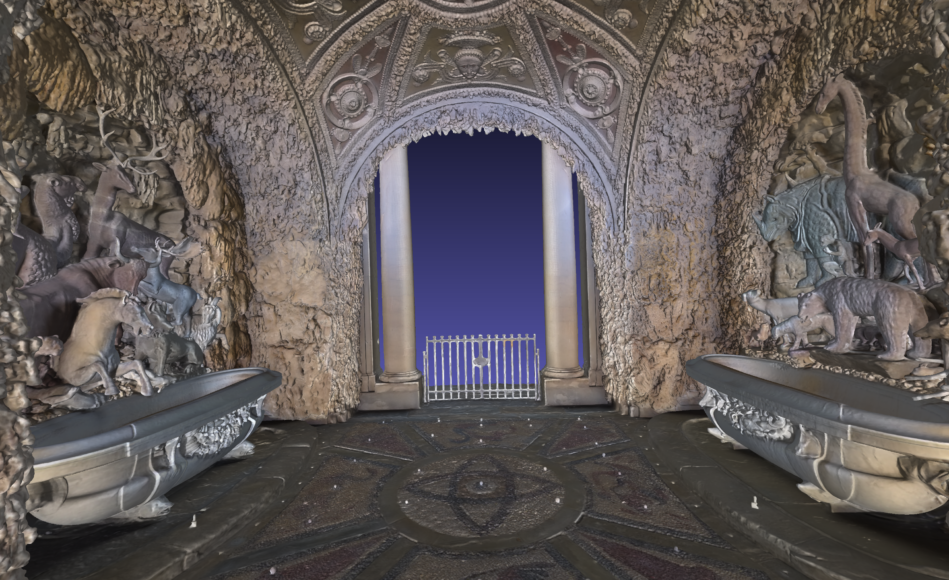 Immagine del modello digitale tridimensionale della grotta 